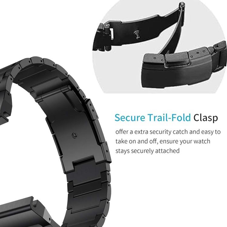 For Garmin 26mm Three-beads Titanium Alloy Push Buckle Metal Quick Release Watch Band(Silver)
