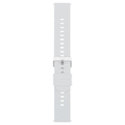 18mm Solid Color Steel Buckle Silicone Watch Band(Starlight)
