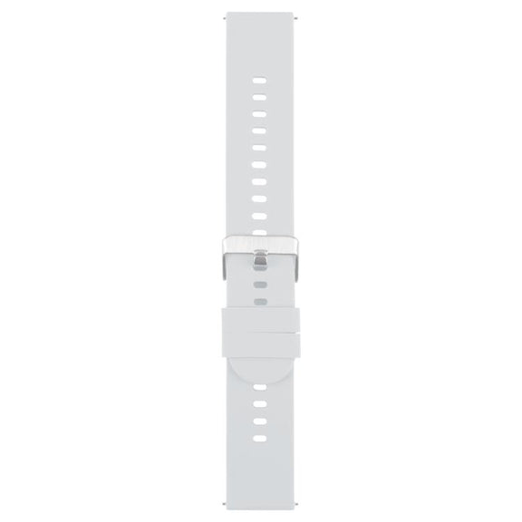 18mm Solid Color Steel Buckle Silicone Watch Band(Starlight)