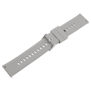 18mm Solid Color Steel Buckle Silicone Watch Band(Grey)