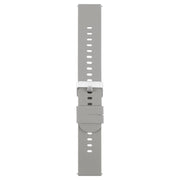 19mm Solid Color Steel Buckle Silicone Watch Band(Grey)