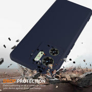 For Motorola Edge 40 Shockproof Silicone Magsafe Phone Case(Navy Blue)