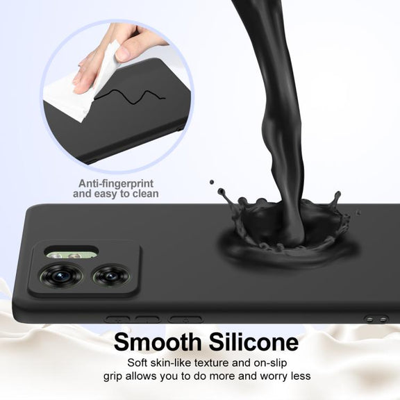 For Motorola Edge 40 Shockproof Silicone Magsafe Phone Case(Black)