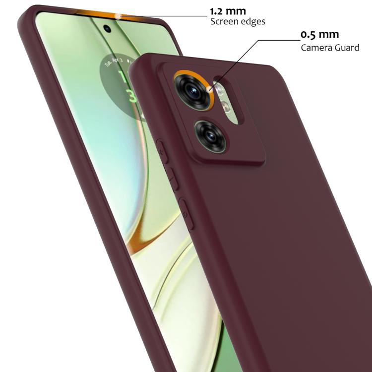 For Motorola Edge 40 Shockproof Silicone Magsafe Phone Case(Plum Color)