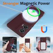 For Motorola Edge 50 Fusion Shockproof Silicone Magsafe Phone Case(Plum Color)
