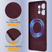 For Motorola Edge 50 Ultra Shockproof Silicone Magsafe Phone Case(Plum Color)