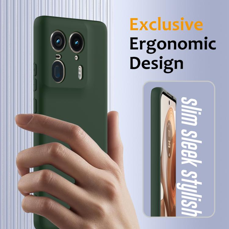 For Motorola Edge 50 Ultra Shockproof Silicone Magsafe Phone Case(Dark Green)