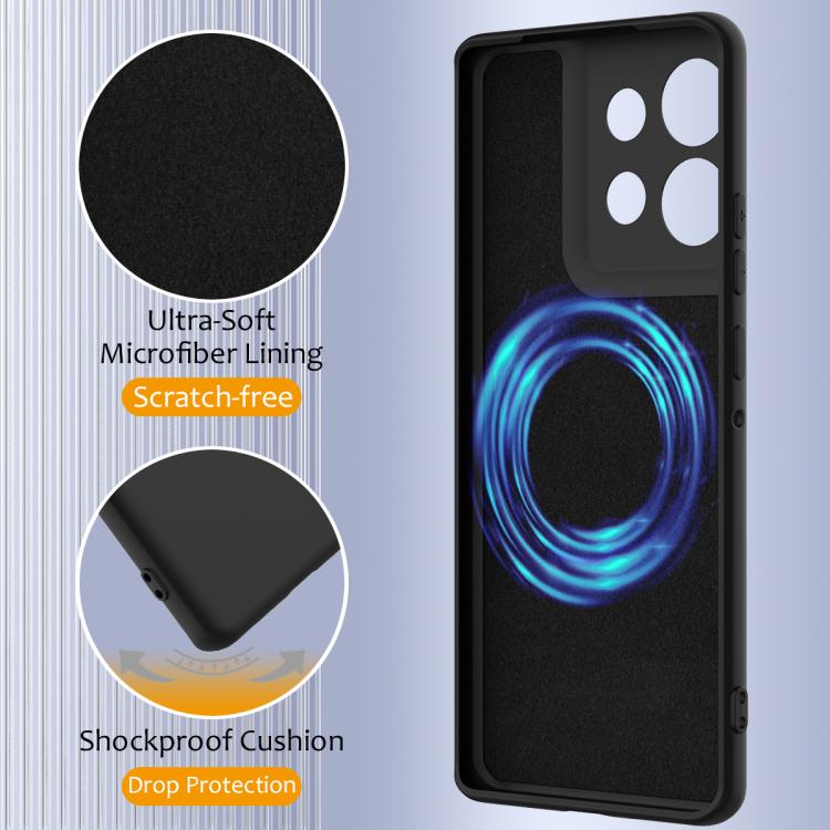 For Motorola Edge 50 5G Shockproof Silicone Magsafe Phone Case(Black)
