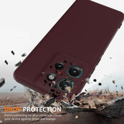 For Motorola Edge 50 5G Shockproof Silicone Magsafe Phone Case(Plum Color)