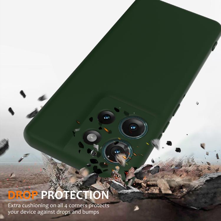 For Motorola Edge 50 5G Shockproof Silicone Magsafe Phone Case(Dark Green)