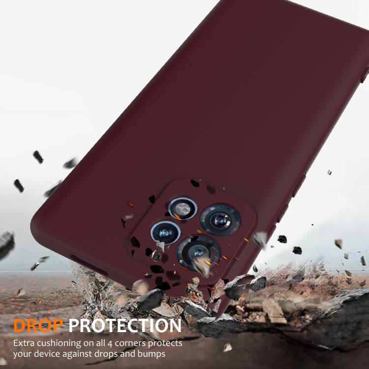 For Motorola Edge 40 Pro 5G Shockproof Silicone Magsafe Phone Case(Plum Color)