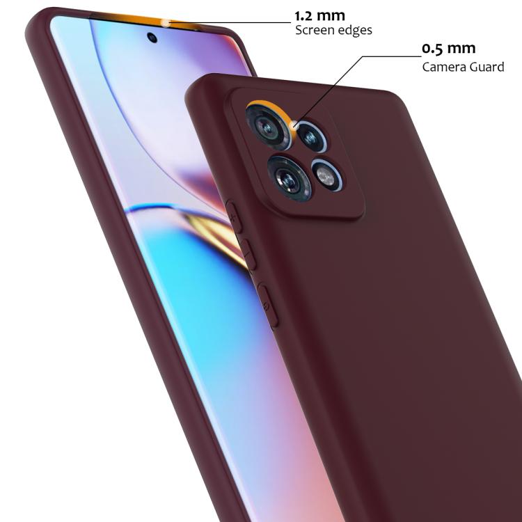 For Motorola Edge 40 Pro 5G Shockproof Silicone Magsafe Phone Case(Plum Color)
