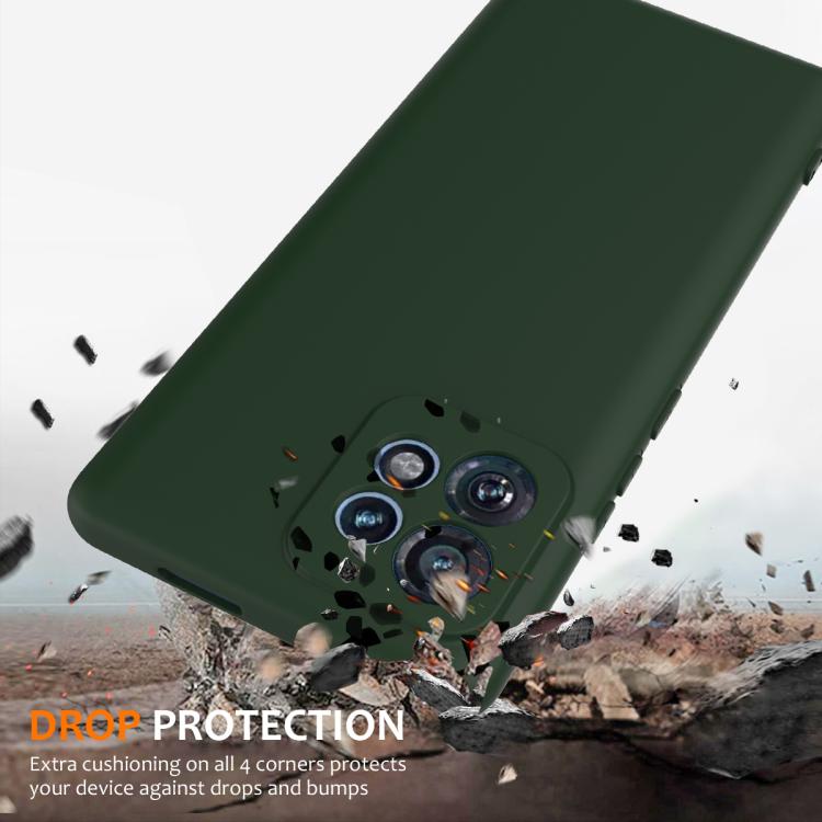 For Motorola Edge 40 Pro 5G Shockproof Silicone Magsafe Phone Case(Dark Green)