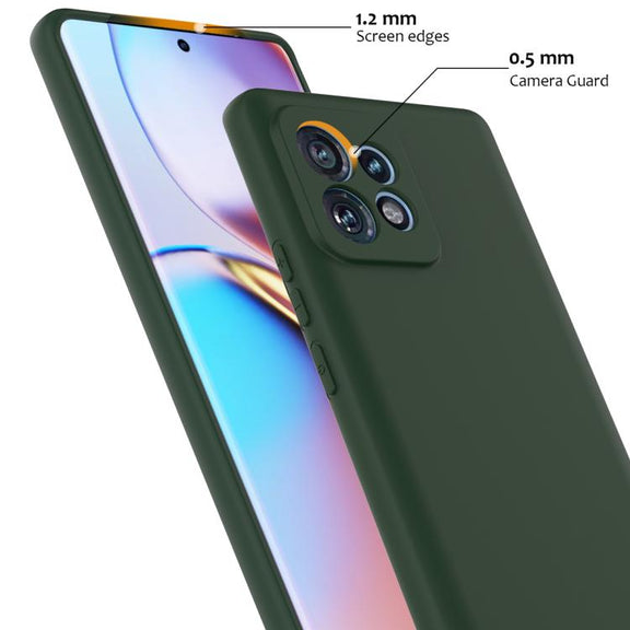 For Motorola Edge 40 Pro 5G Shockproof Silicone Magsafe Phone Case(Dark Green)