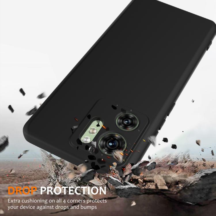 For Motorola Edge 2023 Shockproof Silicone Magsafe Phone Case(Black)