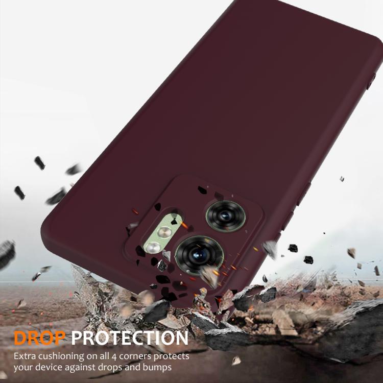 For Motorola Edge 2023 Shockproof Silicone Magsafe Phone Case(Plum Color)