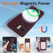 For Motorola Edge 2023 Shockproof Silicone Magsafe Phone Case(Plum Color)