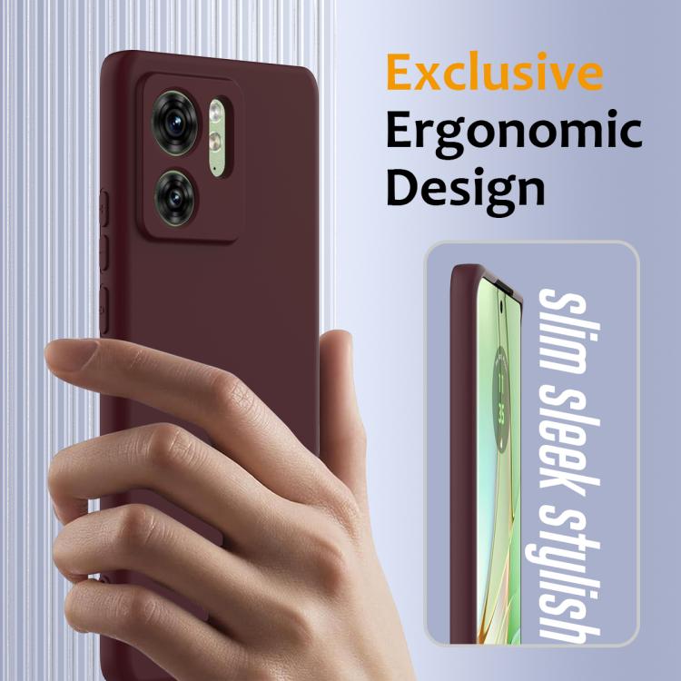 For Motorola Edge 2023 Shockproof Silicone Magsafe Phone Case(Plum Color)