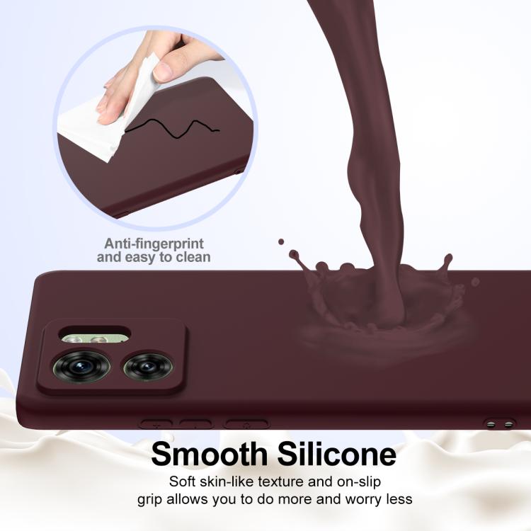 For Motorola Edge 2023 Shockproof Silicone Magsafe Phone Case(Plum Color)