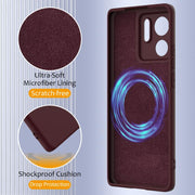 For Motorola Edge 2023 Shockproof Silicone Magsafe Phone Case(Plum Color)