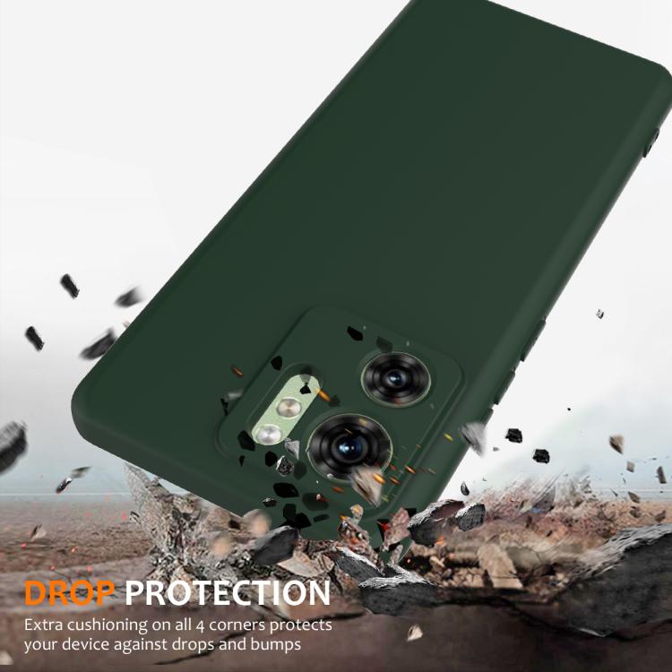 For Motorola Edge 2023 Shockproof Silicone Magsafe Phone Case(Dark Green)