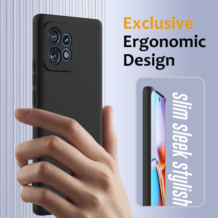 For Motorola Edge+ 2023 Shockproof Silicone Magsafe Phone Case(Black)