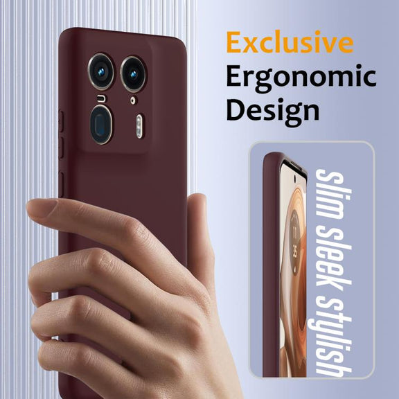 For Motorola Moto X50 Ultra Shockproof Silicone Magsafe Phone Case(Plum Color)