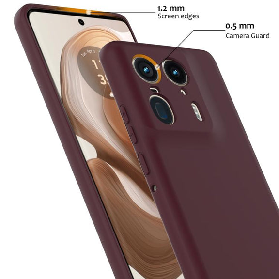 For Motorola Moto X50 Ultra Shockproof Silicone Magsafe Phone Case(Plum Color)