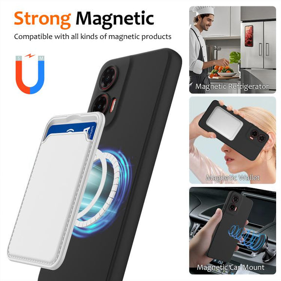 For Motorola Moto G35 5G Shockproof Silicone Magsafe Phone Case(Black)