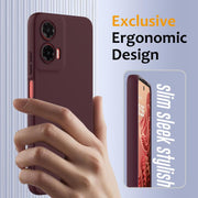 For Motorola Moto G35 5G Shockproof Silicone Magsafe Phone Case(Plum Color)