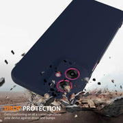 For Motorola Moto G55 5G Shockproof Silicone Magsafe Phone Case(Navy Blue)