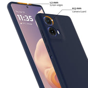 For Motorola Moto G85 / S50 Neo 5G Shockproof Silicone Magsafe Phone Case(Navy Blue)
