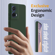 For Motorola Moto G85 / S50 Neo 5G Shockproof Silicone Magsafe Phone Case(Dark Green)