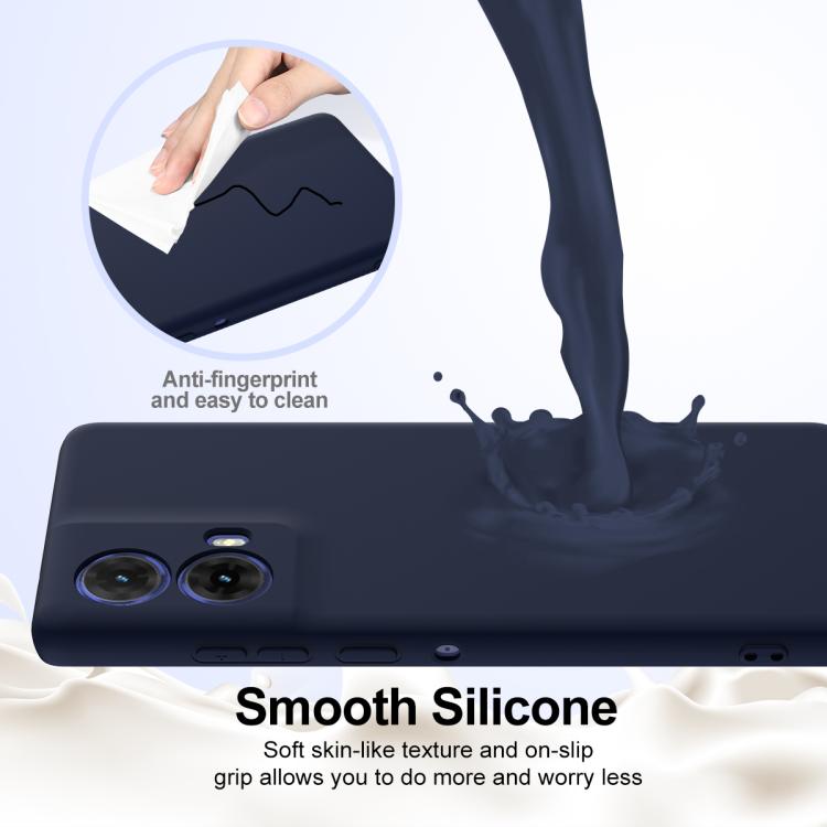 For Motorola Moto G24 4G Shockproof Silicone Magsafe Phone Case(Navy Blue)