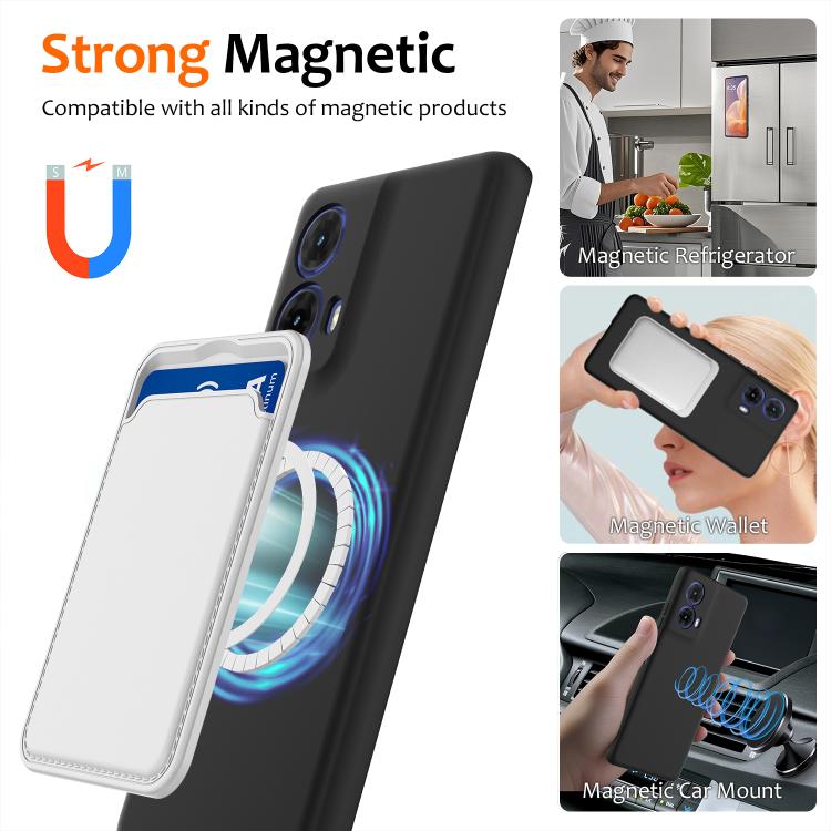 For Motorola Moto G24 4G Shockproof Silicone Magsafe Phone Case(Black)