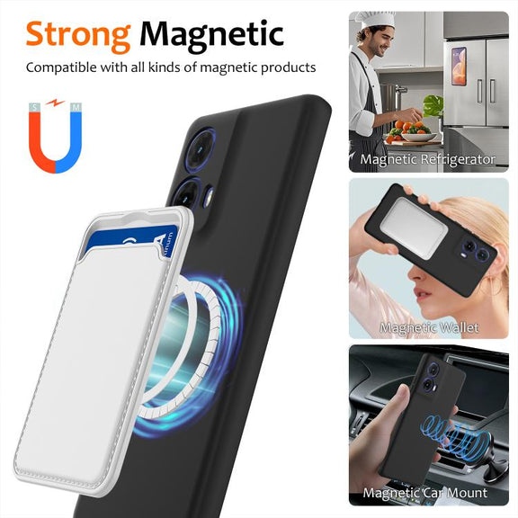 For Motorola Moto G24 4G Shockproof Silicone Magsafe Phone Case(Black)