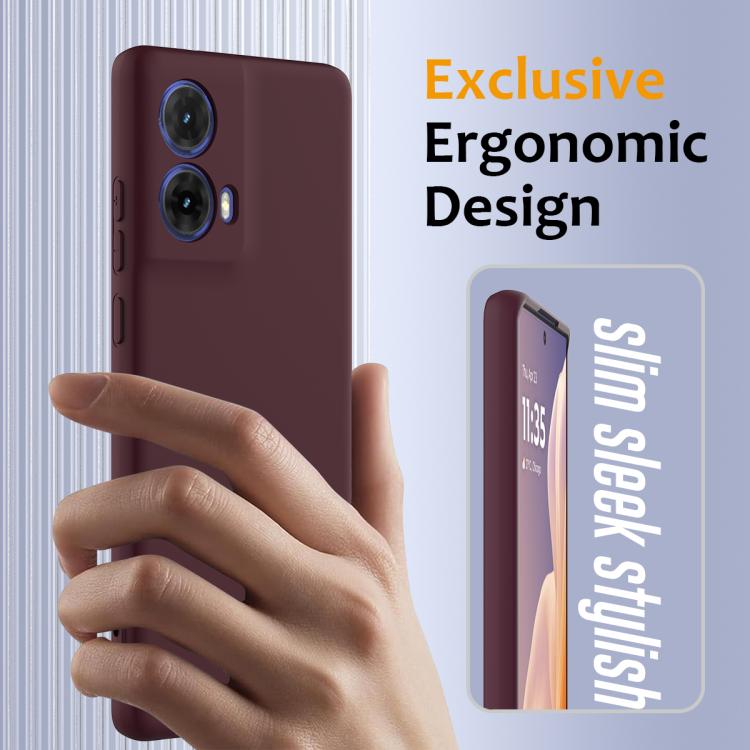 For Motorola Moto G24 4G Shockproof Silicone Magsafe Phone Case(Plum Color)