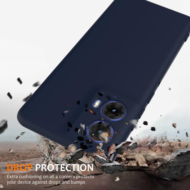 For Motorola Moto G24 Power Shockproof Silicone Magsafe Phone Case(Navy Blue)