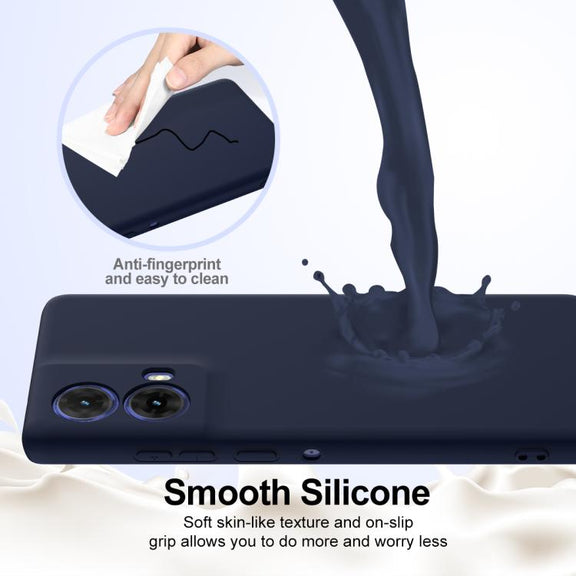 For Motorola Moto G24 Power Shockproof Silicone Magsafe Phone Case(Navy Blue)