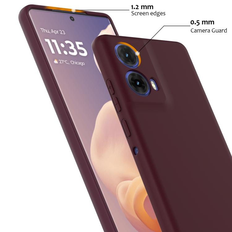 For Motorola Moto G24 Power Shockproof Silicone Magsafe Phone Case(Plum Color)