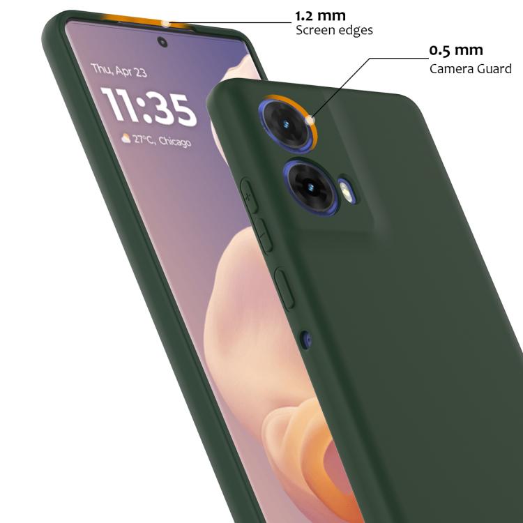For Motorola Moto G24 Power Shockproof Silicone Magsafe Phone Case(Dark Green)