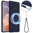 For Motorola Moto G34 / G45 5G Shockproof Silicone Magsafe Phone Case(Navy Blue) - free shipping - PMC TechLife - Order now!