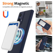 For Motorola Moto G34 / G45 5G Shockproof Silicone Magsafe Phone Case(Navy Blue)