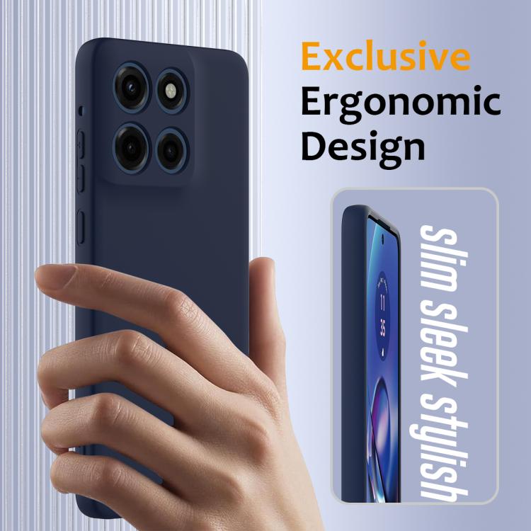 For Motorola Moto G Stylus 5G 2025 Shockproof Silicone Magsafe Phone Case(Navy Blue)