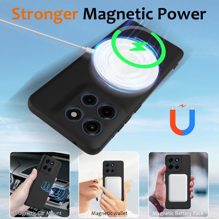 For Motorola Moto G Stylus 5G 2025 Shockproof Silicone Magsafe Phone Case(Black)