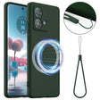For Motorola Edge 40 Neo Shockproof Silicone Magsafe Phone Case(Dark Green) - free shipping - PMC TechLife - Order now!