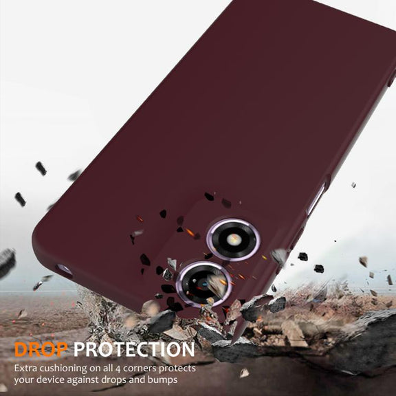 For Motorola Moto G04 / G04s / E14 4G Shockproof Silicone Magsafe Phone Case(Plum Color)