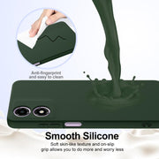 For Motorola Moto G04 / G04s / E14 4G Shockproof Silicone Magsafe Phone Case(Dark Green)