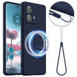 For Motorola Moto G84 Shockproof Silicone Magsafe Phone Case(Navy Blue) - free shipping - PMC TechLife - Order now!
