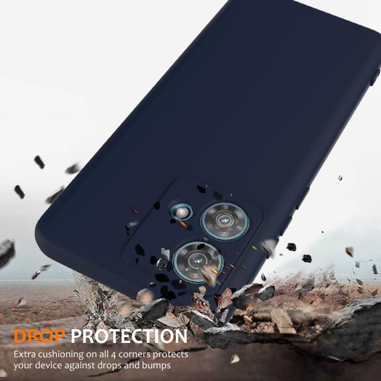 For Motorola Moto G84 Shockproof Silicone Magsafe Phone Case(Navy Blue)